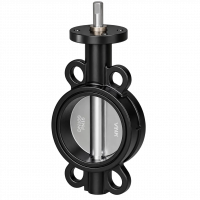 Дисковый поворотный затвор-TL71-A Tafline (Тафлайн), DN200 PN16, межфланцевый с голым штоком под привод