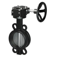 Дисковый поворотный затвор-TL71-A-Tafline (Тафлайн), DN150 PN16, межфланцевый с редуктором