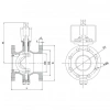 Кран эксцентриковый полусферический-TL34-F-TAFLINE, DN200 PN16, фланцевый
